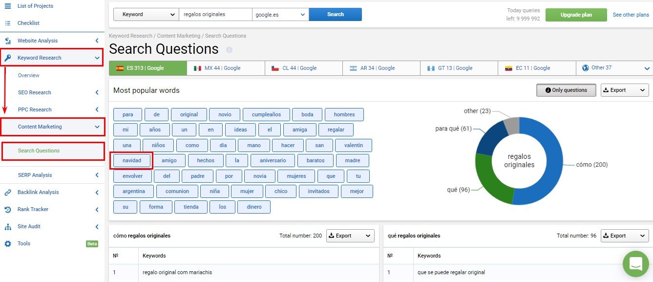 serpstat segmentacion